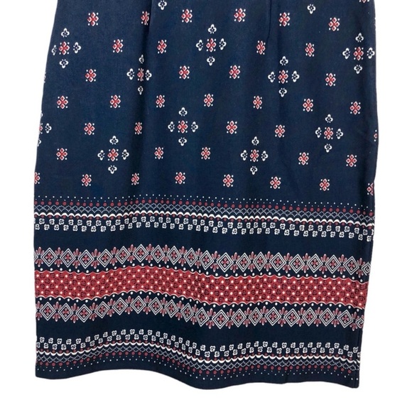 Talbots Navy Sleeveless Dress with Floral Pattern Size XL - Picture 5 of 9